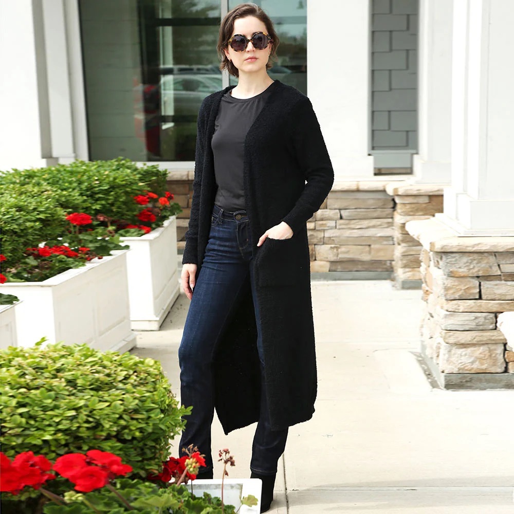 Long Black Cardigan
